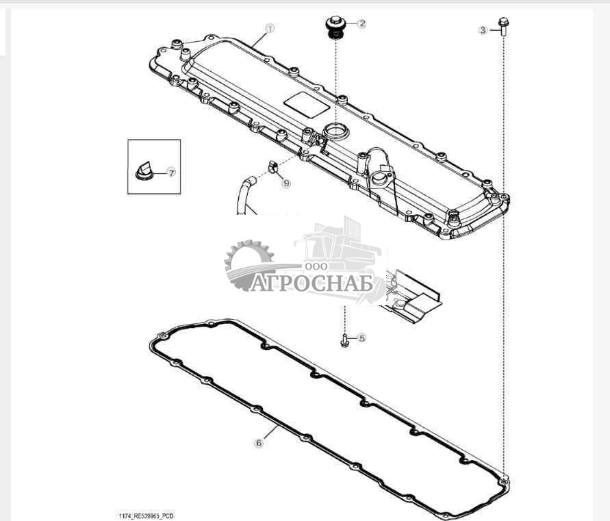 1174 Крышка клап. коромысла 